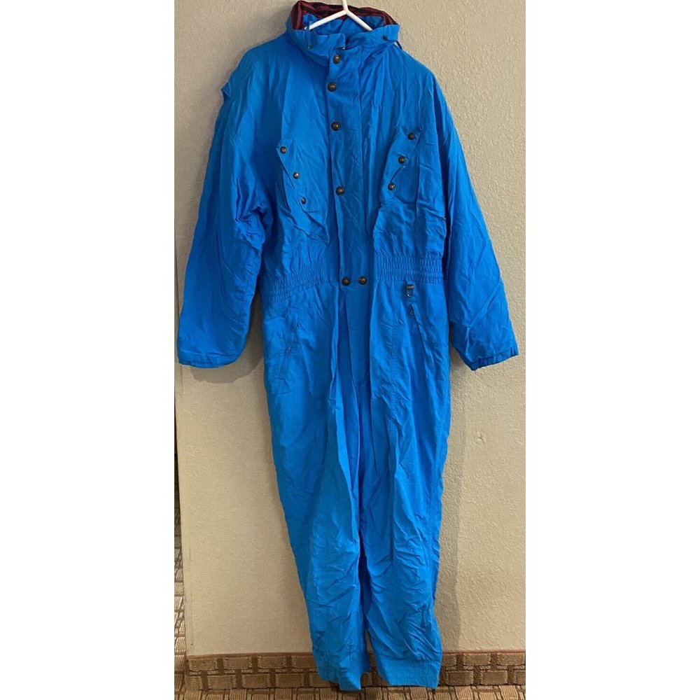 Vintage Bogner Women's Size 12 Regular Teal One Piece Ski Snowmobile Suit USA